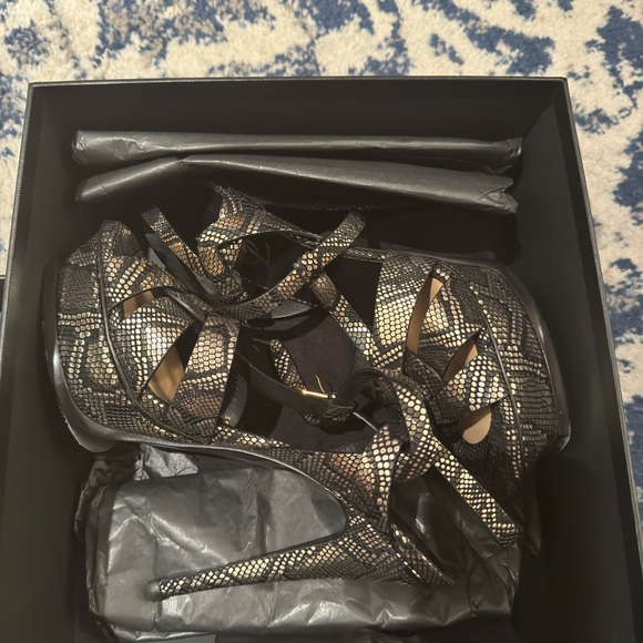 YSL Metallic snakeskin Tribute heels sz 39 - Picture 4 of 5